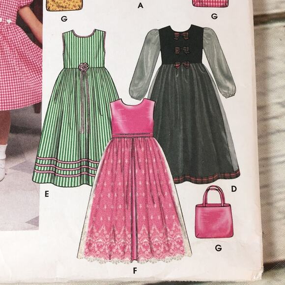 Simplicity 9497 Sewing Pattern Girl's Dresses w/Purse Patterns Sz HH (3, 4, 5, 6 - Picture 5 of 10